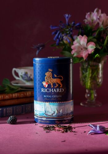 RICHARD TEA, ROYAL CEYLAN, THÉ NOIR À FEUILLES EN VRAC CLASSIQUE, 80g, cadeau pour la famille, cadeau pour les amis, cadeaux pour les parents, cadeau du Nouvel An, jift pour petite amie, cadeau pour les femmes, cadeau de la Saint-Valentin 2