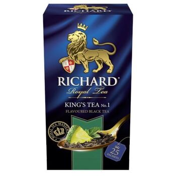 RICHARD TEA, KING'S TEA #1, Thé noir de Ceylan, du Kenya et de la Tanzanie 25 SACHETS 2