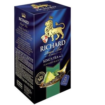 RICHARD TEA, KING'S TEA #1, Thé noir de Ceylan, du Kenya et de la Tanzanie 25 SACHETS 3