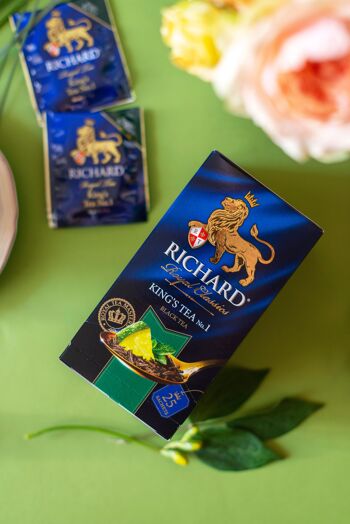 RICHARD TEA, KING'S TEA #1, Thé noir de Ceylan, du Kenya et de la Tanzanie 25 SACHETS 6