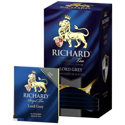 RICHARD TEA, LORD GREY,  Ceylon black tea with bergamot & lemon, 25 TEA BAGS