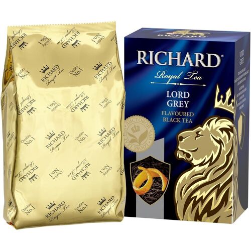 RICHARD Lord Grey, flavoured loose leaf black tea with bergamot and citrus peel, 90 g