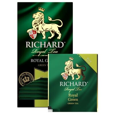 RICHARD TEA, ROYAL GREEN, Chinese green tea, 25 TEA BAGS