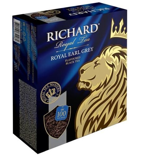 Royal Earl Grey, flavoured black tea in tea bags, 100x2g