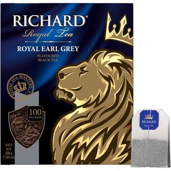 Royal Earl Grey, thé noir aromatisé en sachets, 100x2g 2