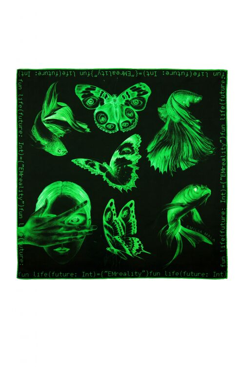 405 Silk Scarf-Green