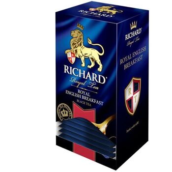 RICHARD TEA, ROYAL ENGLISH BREAKFAST, Thé indien, de Ceylan et du Kenya, 25 SACHETS DE THÉ 3