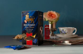 RICHARD TEA, ROYAL ENGLISH BREAKFAST, Thé indien, de Ceylan et du Kenya, 25 SACHETS DE THÉ 5