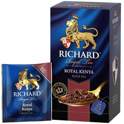 RICHARD TEA, ROYAL KENYA, Thé noir du Kenya 25 SACHETS
