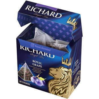 Thé RICHARD Raisin Royal, thé noir parfumé en pyramides, 20 x 1,7 g 5