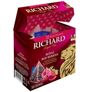 Richard Hibiscus Thé "Royal Red Berries" (sachets) 0,408kg/34g 3DTB 3