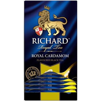 RICHARD TEA, ROYAL CARDAMON, thé noir à la cardamome & bergamote, 25 SACHETS 6