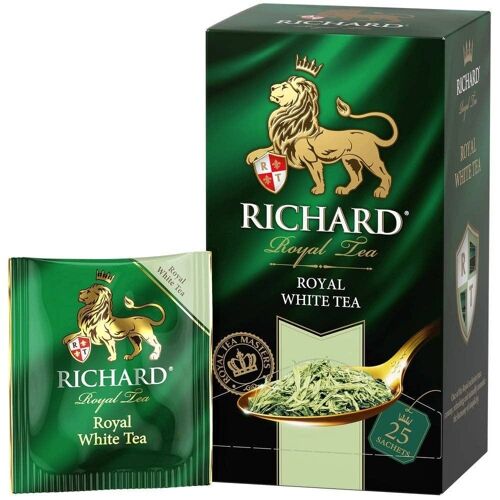 RICHARD TEA, ROYAL WHITE TEA, 25 TEA BAGS