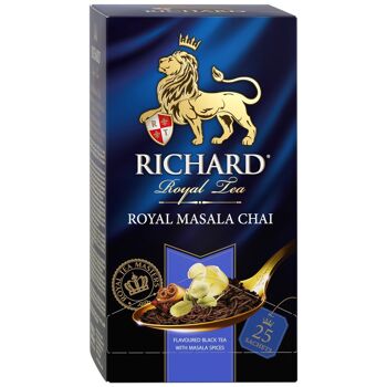 RICHARD TEA, ROYAL MASALA CHAI, Thé Masala aux épices, 25 SACHETS 4