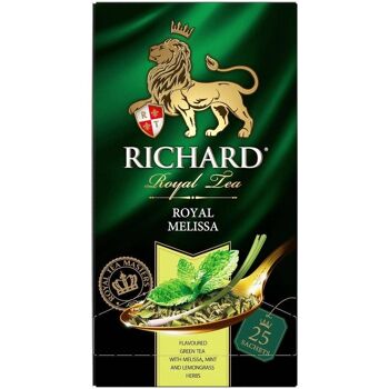RICHARD TEA, ROYAL MELISSA, thé vert à la mélisse et à la citronnelle, 25 SACHETS 2