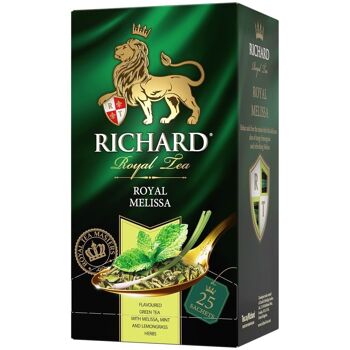 RICHARD TEA, ROYAL MELISSA, thé vert à la mélisse et à la citronnelle, 25 SACHETS 3
