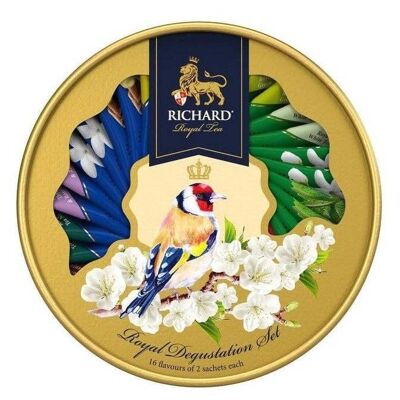 THÉ RICHARD, COFFRET DÉGUSTATION ROYALE, THÉS ASSORTIS, 32 SACHETS