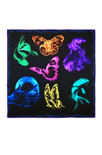 Foulard en soie 405-Multicolore 1