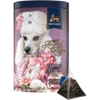 THÉ RICHARD, CHIENS ROYAUX, CANICHE, THÉ NOIR ROYAL CEYLON, paquet cadeau 20 MESH PYRAMIDS, cadeau pour la famille, cadeau pour les amis, cadeaux pour les parents, cadeau du Nouvel An 1