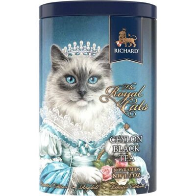 RICHARD TEA, ROYAL CATS, RAGDOLL, FINE CEYLON BLACK TEA, 20 MESH PYRAMIDS - Geschenkpaket, Geschenk für Familie, Geschenk für Freunde, Geschenke für Eltern, Neujahrsgeschenk