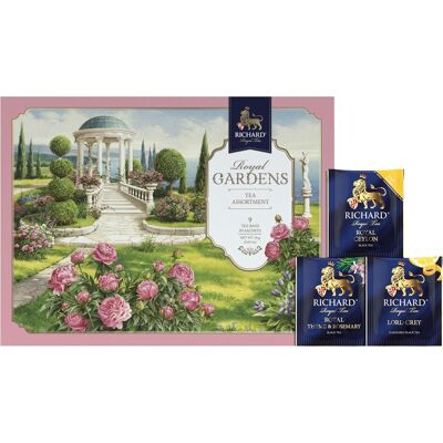 RICHARD ROYAL GARDENS. TEA ASSORTIMENT, black tea in sachets, 18 g