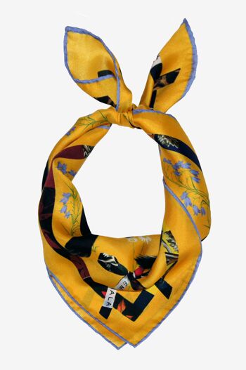 Foulard en soie Cat Sauvage-Soleil 2