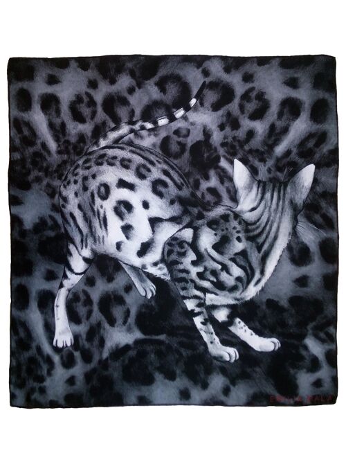 Grand Bengal Silk Scarf-Grey