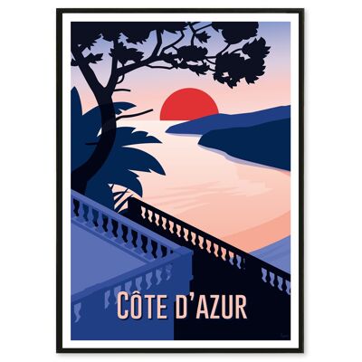 Affiche Côte d'Azur 50x70 cm