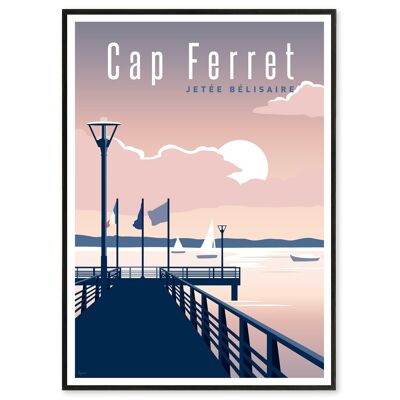 Affiche Cap Ferret, Jetée Bélisaire 50x70 cm