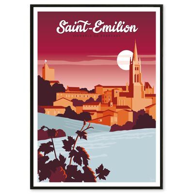 Affiche Saint-Emilion 30x40 cm