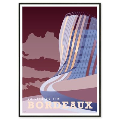 Affiche Bordeaux, Cité du Vin 30x40 cm
