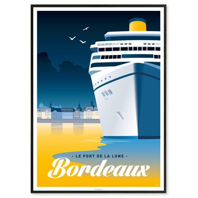 Affiche Bordeaux, le Port de la Lune 30x40 cm