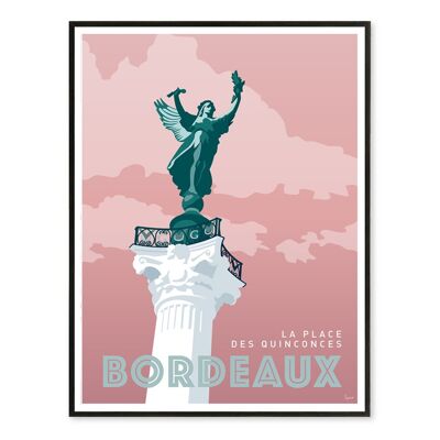 Affiche Bordeaux, Quinconces 30x40 cm