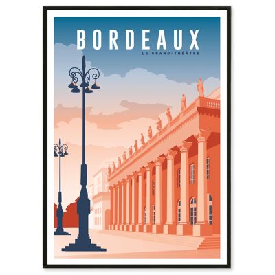 Affiche Bordeaux, le Grand-Théâtre 50x70 cm