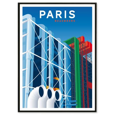 Affiche Paris, Beaubourg 50x70 cm