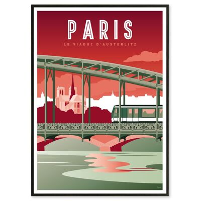 Affiche Paris, Pont d'Austerlitz 50x70 cm