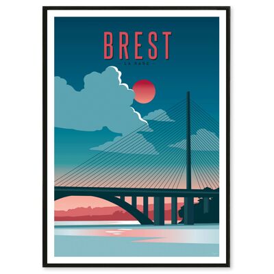 Affiche Brest 30x40 cm