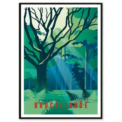 Affiche Forêt de Brocéliande 50x70 cm