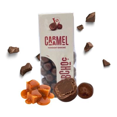 Karamell-Fondant mit Milchschokolade überzogen