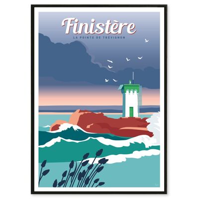 Affiche Finistère, la Pointe de Trévignon 30x40cm