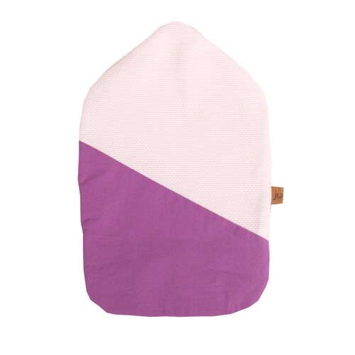 Hot water bottle 0.8L recycled purple/pink