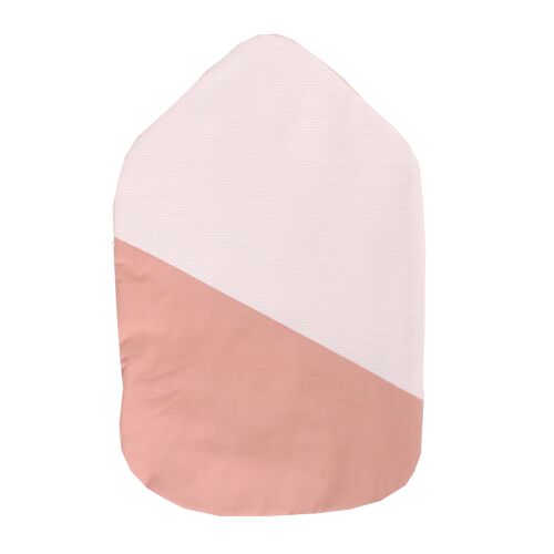 Hot water bottle 0.8L recycled soft pink/orange