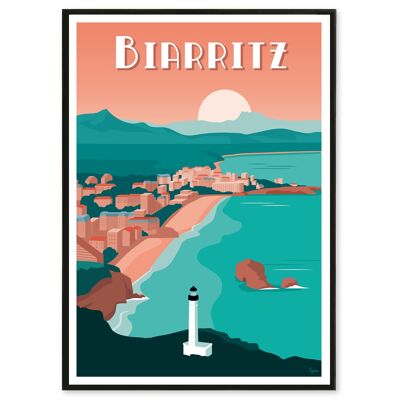 Affiche Biarritz 30x40cm