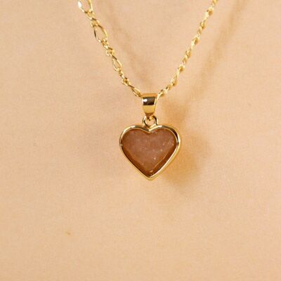 LOULOU HEART NECKLACE IN SUNSTONE