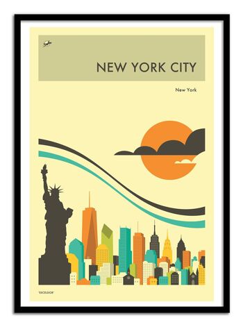 Art-Poster - New-York Travel Poster - Jazzberry Blue W17246-A3 3