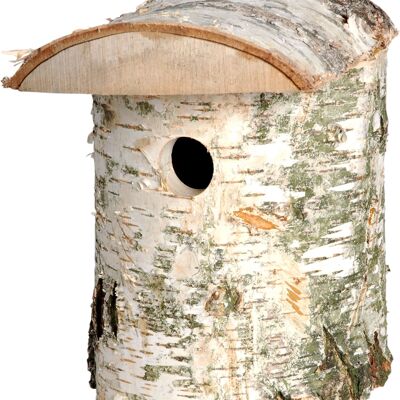 Caja nido de madera de abedul natural, agujero Ø 32 mm, abedul (22006FSCe)