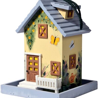 Colorful wooden birdhouse western to hang (25119FSC)