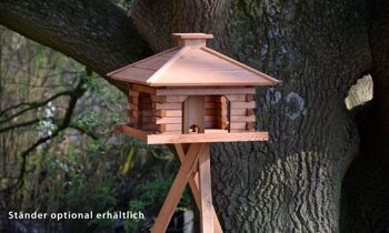 Nichoir rustique carré avec toit en bois, pin (45300e) 7