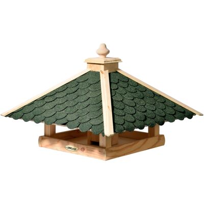 FSC® Classic casetta per uccelli quadrata in legno con silo di alimentazione (98540FSCe)
