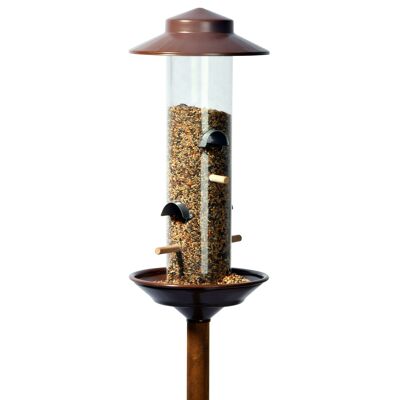 Feeder in copper look 33cm, incl. wooden stand (28810)